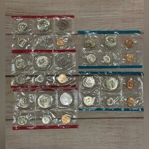 Lot of 5 Official uncirculated 1972 US mint set